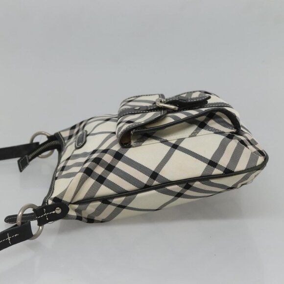 BURBERRY Nova Check Blue Label Shoulder Bag Nylon White Auth - Picture 4 of 16